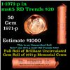 Image 1 : Lincoln 1c roll, 1971-p 50 pcs Abbott Coin Counter Co., Greenwich, Conn. Wrapper.