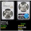 Image 1 : NGC 1923-p Peace Dollar $1 Graded ms63 By NGC