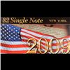Image 2 : 2003A $2 Federal Reserve Note, Uncirculated 2009 BEP Folio Issue (New York, NY) Grades Gem CU