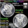 Image 1 : 1882-s Morgan Dollar $1 Graded ms65+ PL By SEGS