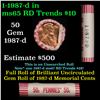 Image 1 : Shotgun Lincoln 1c roll, 1987-d 50 pcs Wrapper.