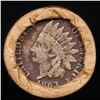 Image 3 : Mixed small cents 1c orig shotgun roll, 1918-d Wheat Cent, 1863 Indian Cent other end, Brinks Wrappe