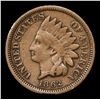Image 2 : 1862 Indian Cent 1c Grades vg+