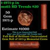 Image 1 : Lincoln 1c roll, 1971-p 50 pcs Abbott Coin Counter Co., Greenwich, Conn. Wrapper.