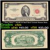 Image 1 : **Star Note** 1953B $2 Red Seal United States Note Grades vf+