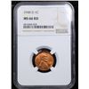 Image 2 : NGC 1948-d Lincoln Cent 1c Graded ms66 rd By NGC