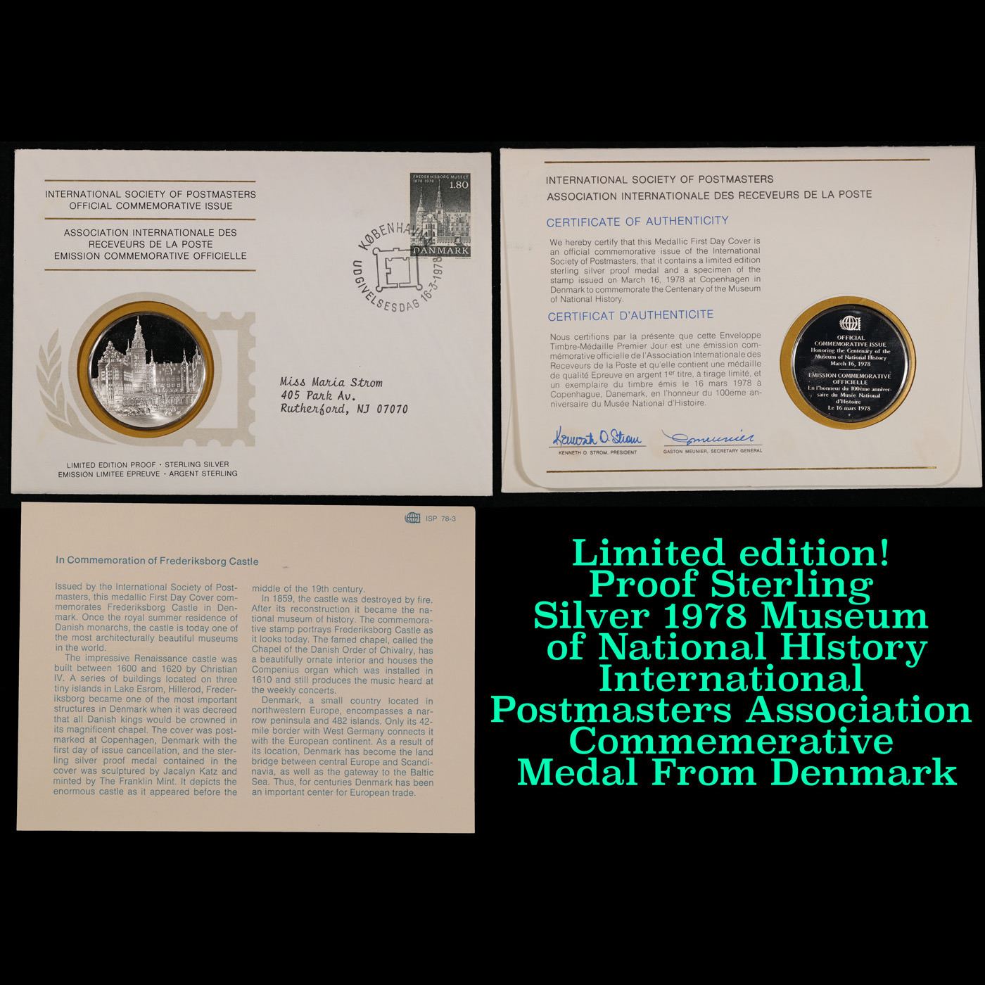 Limited edition! Proof Sterling Silver 1978 Museum of National HIstory ...