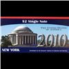 Image 2 : 2003A $2 Federal Reserve Note, Uncirculated 2010 BEP Folio Issue (New York, NY) Grades Gem CU