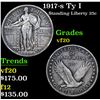 Image 1 : 1917-s Ty I Standing Liberty Quarter 25c Grades vf, very fine