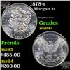 Image 1 : 1878-s Morgan Dollar $1 Grades Choice+ Unc