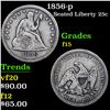 Image 1 : 1856-p Seated Liberty Quarter 25c Grades f+