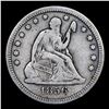 Image 2 : 1856-p Seated Liberty Quarter 25c Grades f+