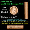Image 1 : Shotgun Lincoln 1c roll, 1963-d 50 pcs Brandt Wrapper.