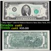 Image 1 : **Star Note** 1976 $2 Federal Reserve Note (New York, NY) Grades Select CU