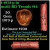 Image 1 : Lincoln 1c roll, 1973-p 50 pcs Vintage "Steel-Strong" Tubular Wrapper.