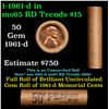 Image 1 : Shotgun Lincoln 1c roll, 1961-d 50 pcs Brandt Wrapper