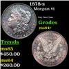 Image 1 : 1878-s Morgan Dollar $1 Grades Choice+ Unc