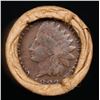 Image 3 : Mixed small cents 1c orig shotgun roll, 1918-d Wheat Cent, 1883 Indian Cent other end, Brinks Wrappe