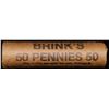 Image 4 : Mixed small cents 1c orig shotgun roll, 1918-d Wheat Cent, 1883 Indian Cent other end, Brinks Wrappe