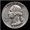 Image 2 : 1936-p Washington Quarter 25c Grades Choice AU/BU Slider