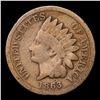 Image 2 : 1863 Indian Cent 1c Grades vg+