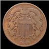 Image 2 : 1865 Plain 5 Two Cent Piece 2c Grades f+