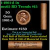 Image 1 : Shotgun Lincoln 1c roll, 1961-d 50 pcs Brandt Wrapper