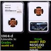 Image 1 : NGC 1964-d Lincoln Cent 1c Graded ms66 rd By NGC