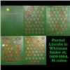 Image 1 : Partial Lincoln 1c Whitman folder #1, 1909-1984, 91 coins.