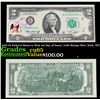 Image 1 : 1976 $2 Federal Reserve Note 1st Day of Issue, with Stamp (New York, NY) Grades Gem CU