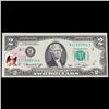 Image 2 : 1976 $2 Federal Reserve Note 1st Day of Issue, with Stamp (New York, NY) Grades Gem CU