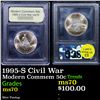 Image 1 : 1995-S Civil War Modern Commem Half Dollar 50c Graded ms70, Perfection By USCG