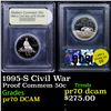 Image 1 : Proof 1995-S Civil War Modern Commem Half Dollar 50c Graded GEM++ Proof Deep Cameo By USCG