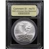 Image 2 : 1991-d Korean War Modern Commem Dollar $1 Graded ms70, Perfection By USCG