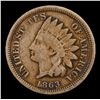 Image 2 : 1863 Indian Cent 1c Grades f+
