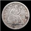 Image 2 : 1857-p Seated Liberty Quarter 25c Grades VF Details