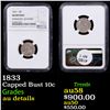 Image 1 : NGC 1833 Capped Bust Dime 10c Graded au details By NGC