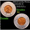 1953-d Lucky Penny  Lincoln Cent 1c Grades NG