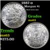 Image 1 : 1887-o Morgan Dollar $1 Grades Select Unc