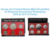 Image 1 : Group of 2 United States Mint Proof Sets, 1976-1977 in Original Packaging, 12 coins total!