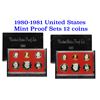 Image 1 : Group of 2 United States Mint Proof Sets, 1980-1981 in Original Packaging, 12 coins total!