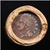 Image 3 : Mixed small cents 1c orig shotgun roll, 1919-s Wheat Cent, 1890 Indian Cent other end, Brinks Wrappe