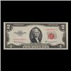 Image 2 : **Star Note** 1953C $2 Red Seal United States Note Grades xf