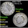 Image 1 : 1883 N/C Liberty Nickel 5c Grades Select Unc