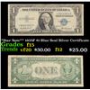 Image 1 : **Star Note** 1935F $1 Blue Seal Silver Certificate Grades f+