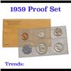 Image 1 : 1959 United States Mint Proof Set In Original Evelope! 5 Coins Inside!