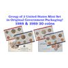 Image 1 : Group of 2 United States Mint Set in Original Government Packaging! From 1988-1989 with 20 Coins Ins