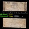 Image 1 : 1824 Jersey Bank $3 Obsollete Bank Note Grades vf+