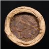 Image 3 : Mixed small cents 1c orig shotgun roll, 1913-d Wheat Cent, 1889 Indian Cent other end, Brinks Wrappe