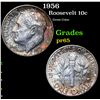 Image 1 : Proof 1956 Roosevelt Dime 10c Grades GEM Proof